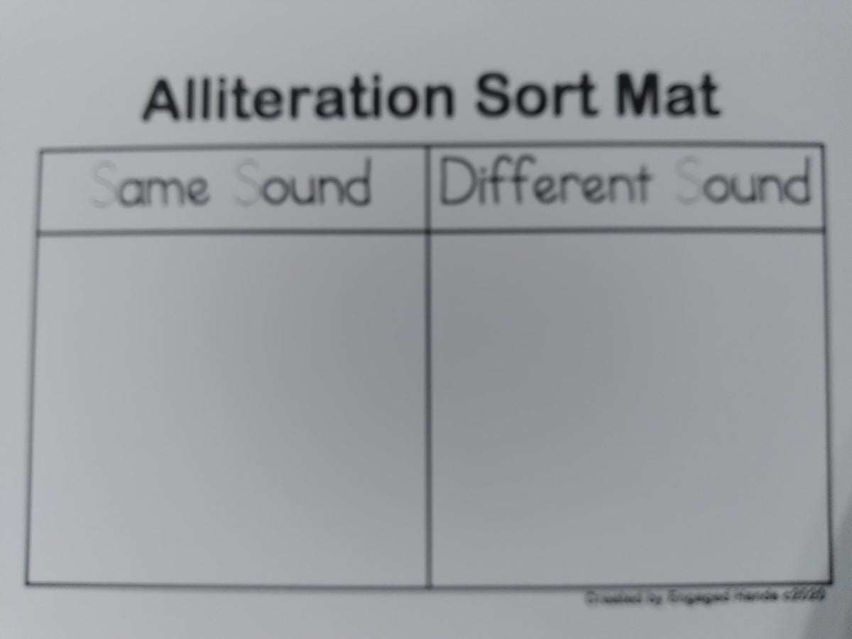 ALLITERATION SORT MAT