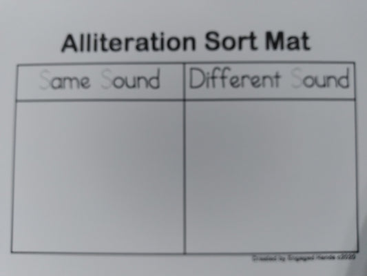 ALLITERATION SORT MAT